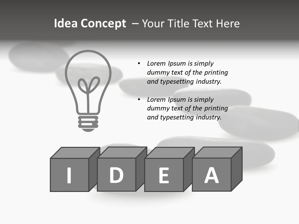 White Zen Black PowerPoint Template