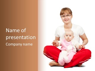 Casual Infant Clipping PowerPoint Template