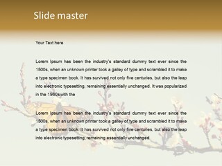 Wallpaper Orange Butterfly PowerPoint Template