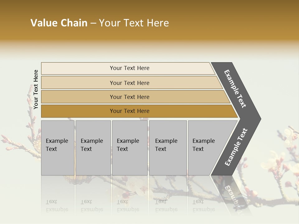 Wallpaper Orange Butterfly PowerPoint Template