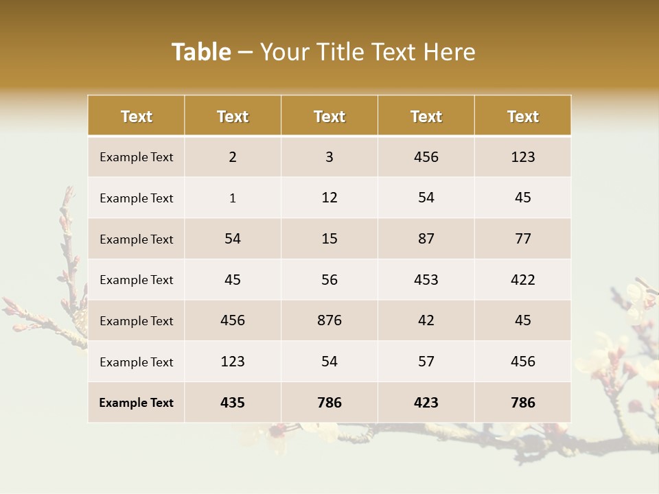 Wallpaper Orange Butterfly PowerPoint Template