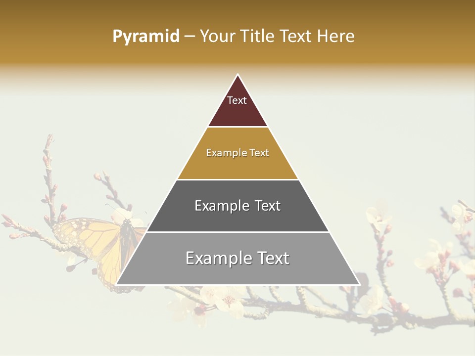 Wallpaper Orange Butterfly PowerPoint Template