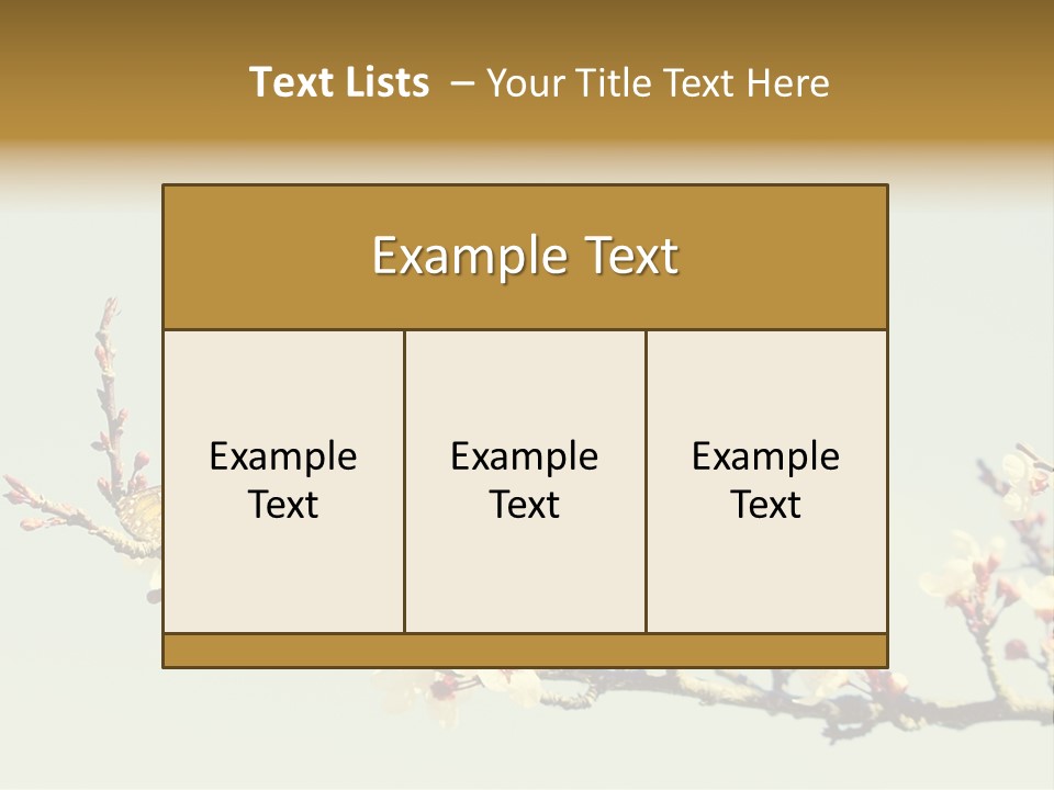 Wallpaper Orange Butterfly PowerPoint Template