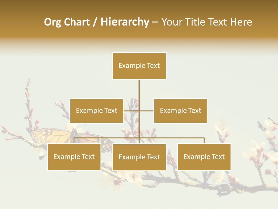 Wallpaper Orange Butterfly PowerPoint Template