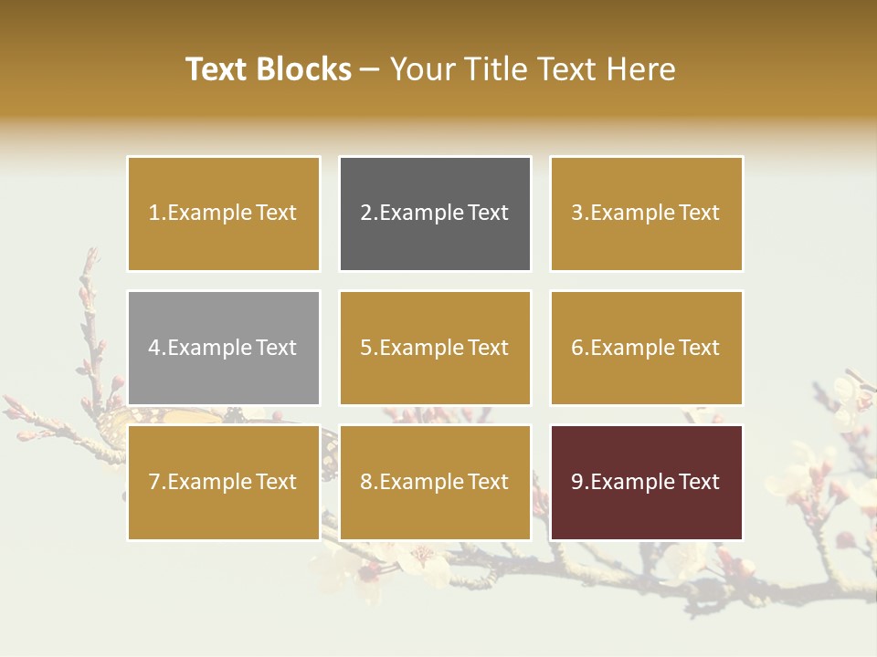 Wallpaper Orange Butterfly PowerPoint Template