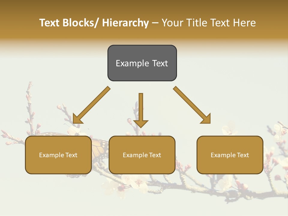 Wallpaper Orange Butterfly PowerPoint Template