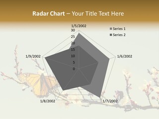 Wallpaper Orange Butterfly PowerPoint Template