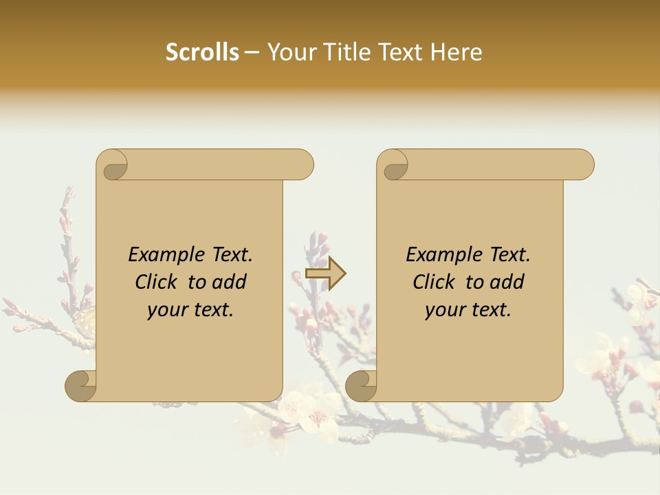 Wallpaper Orange Butterfly PowerPoint Template