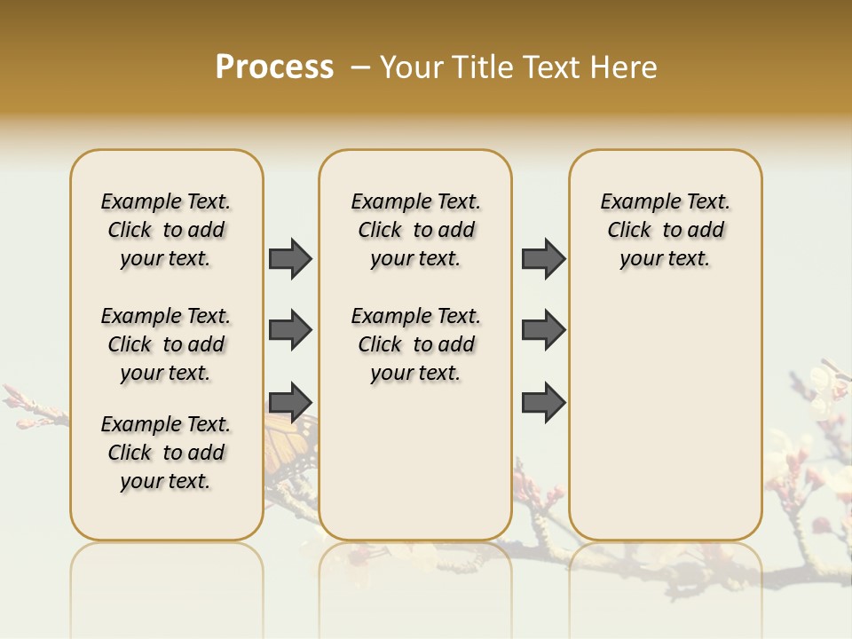 Wallpaper Orange Butterfly PowerPoint Template