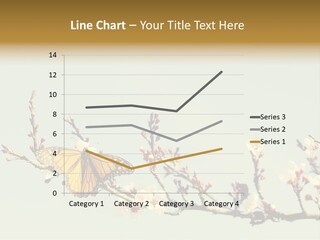 Wallpaper Orange Butterfly PowerPoint Template