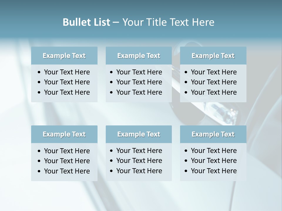 Transportation Part Mirror PowerPoint Template