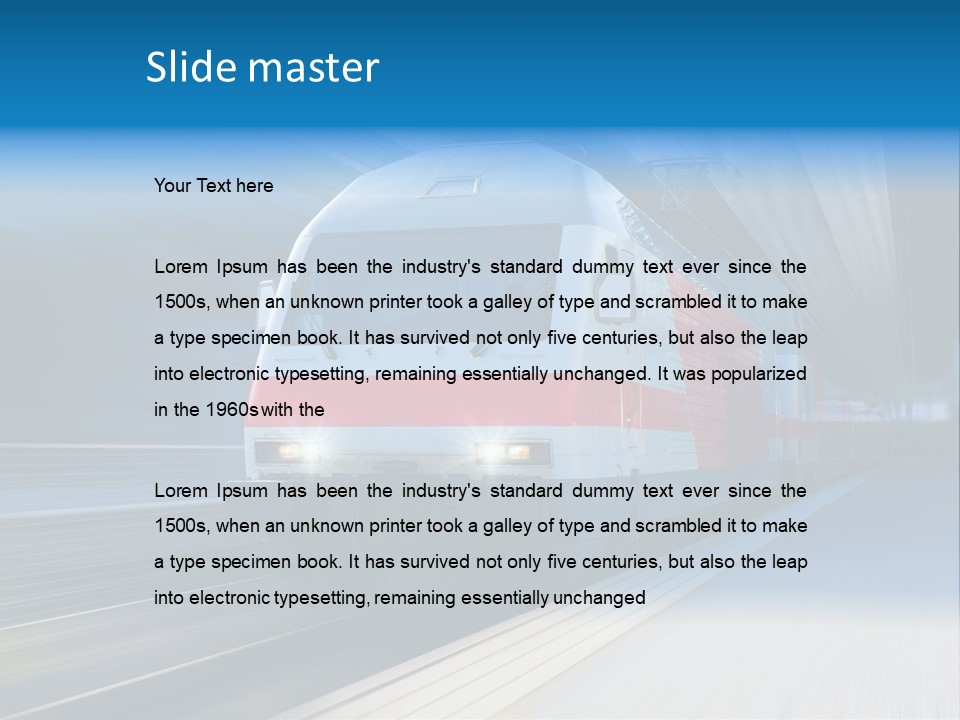 Industrial Locomotive Public PowerPoint Template