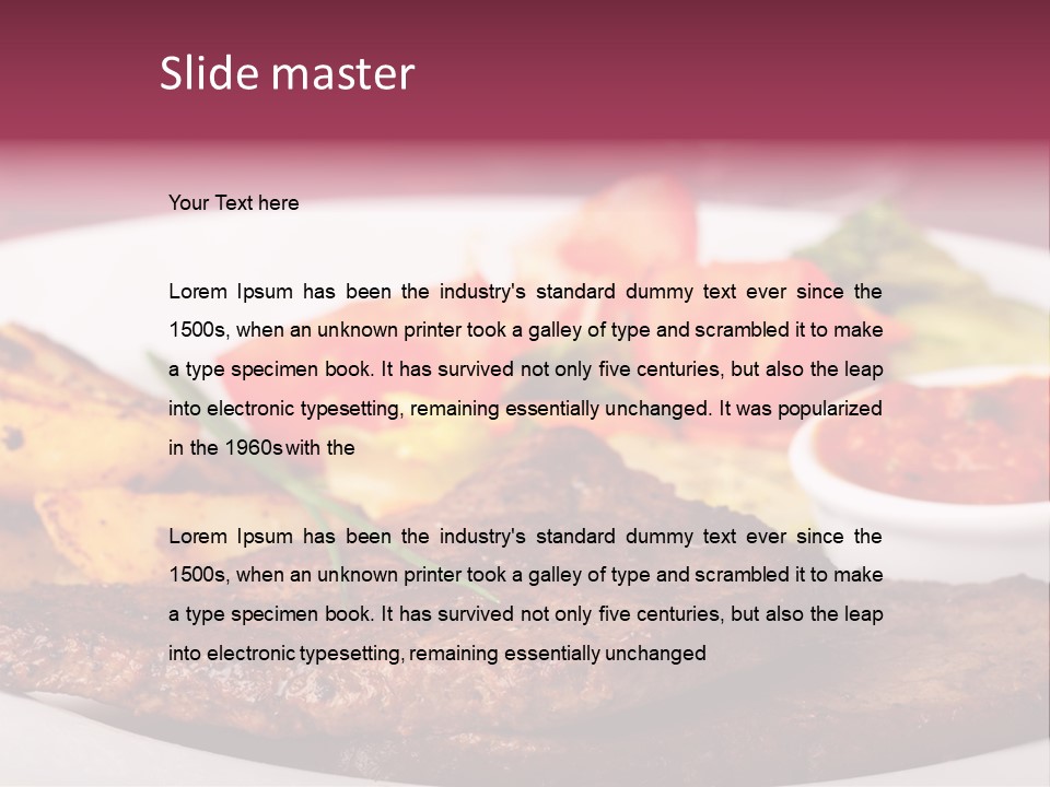 Dining Ketchup Plate PowerPoint Template