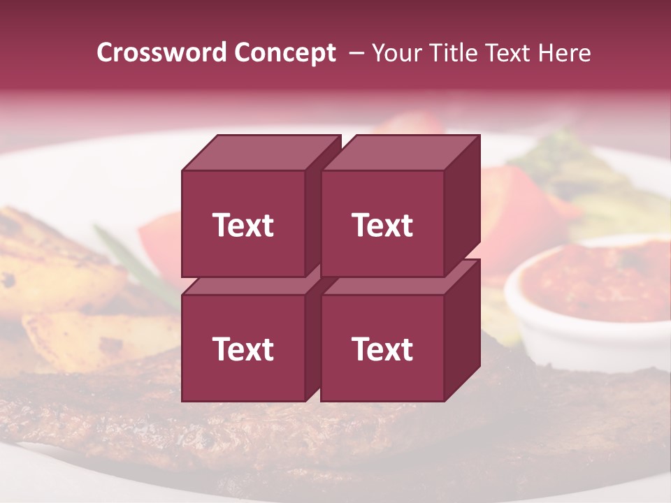 Dining Ketchup Plate PowerPoint Template