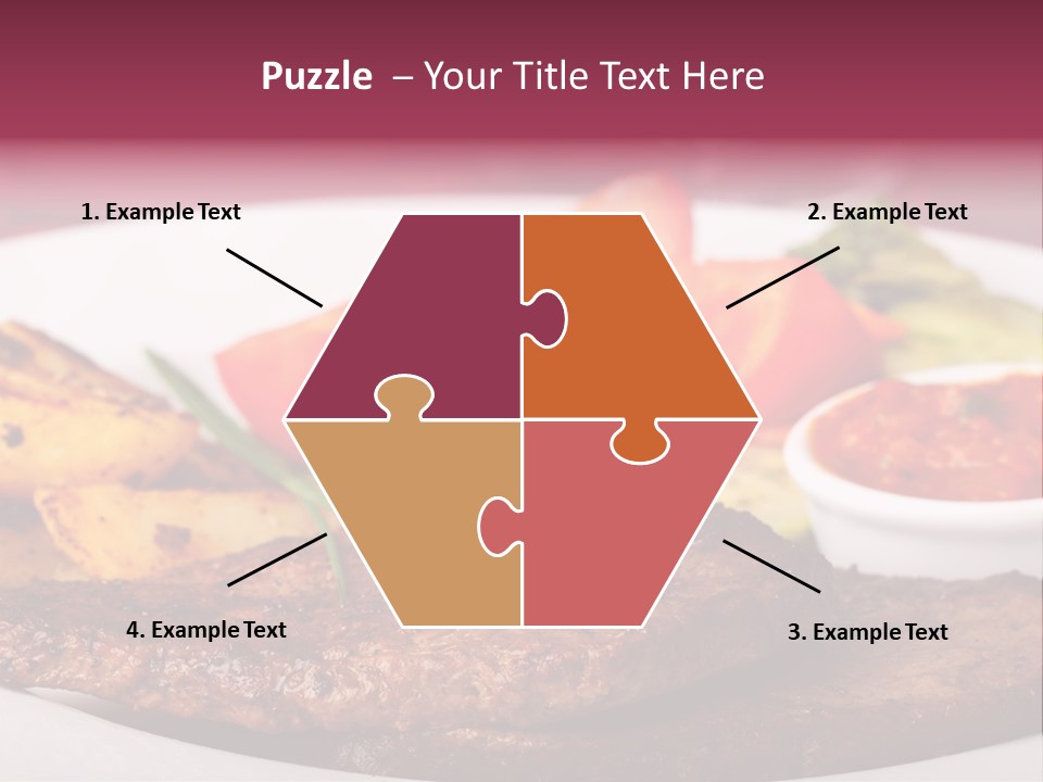 Dining Ketchup Plate PowerPoint Template