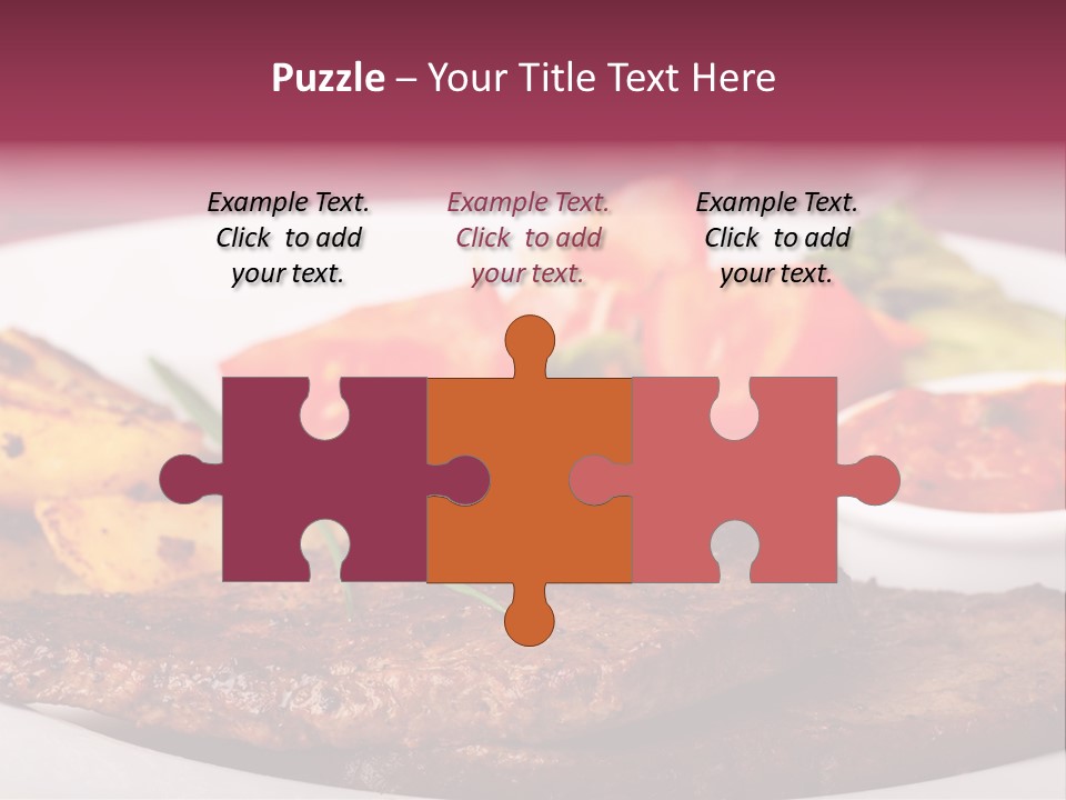 Dining Ketchup Plate PowerPoint Template