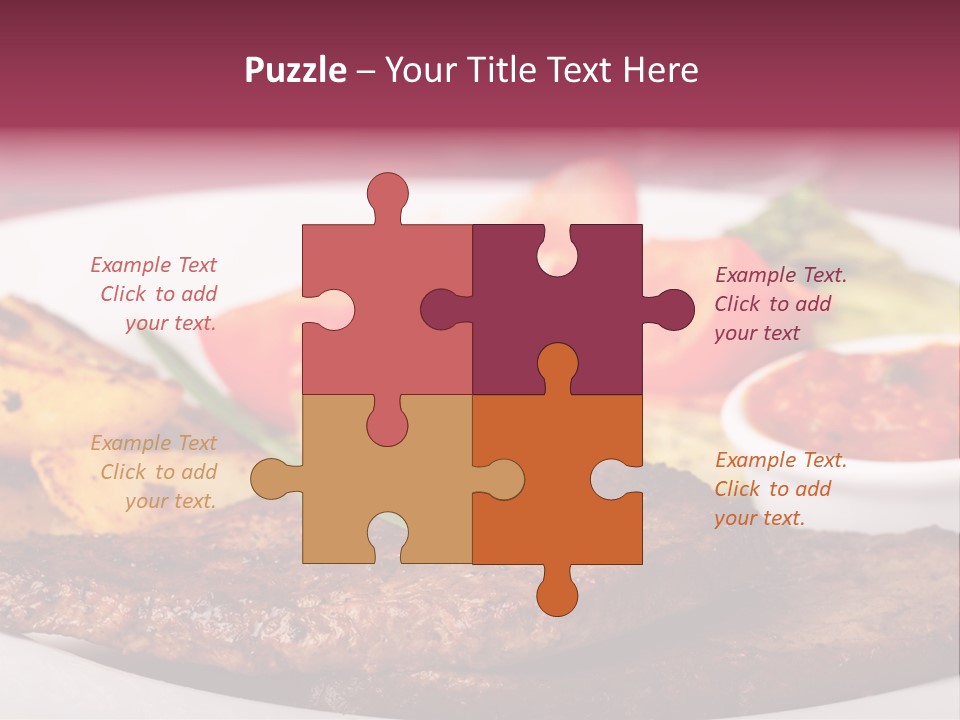 Dining Ketchup Plate PowerPoint Template