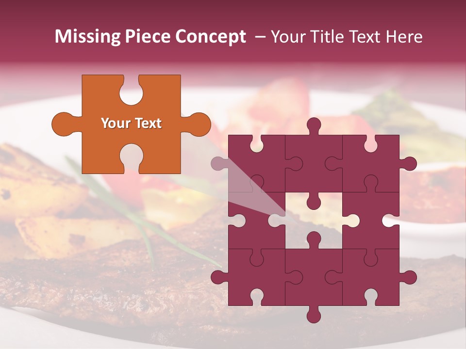 Dining Ketchup Plate PowerPoint Template