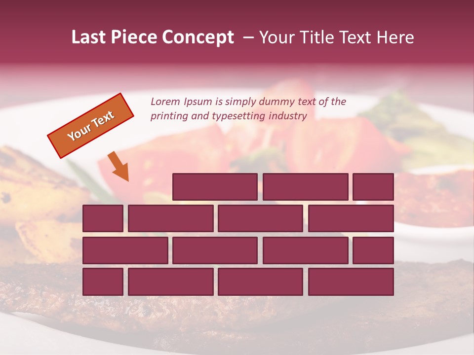 Dining Ketchup Plate PowerPoint Template
