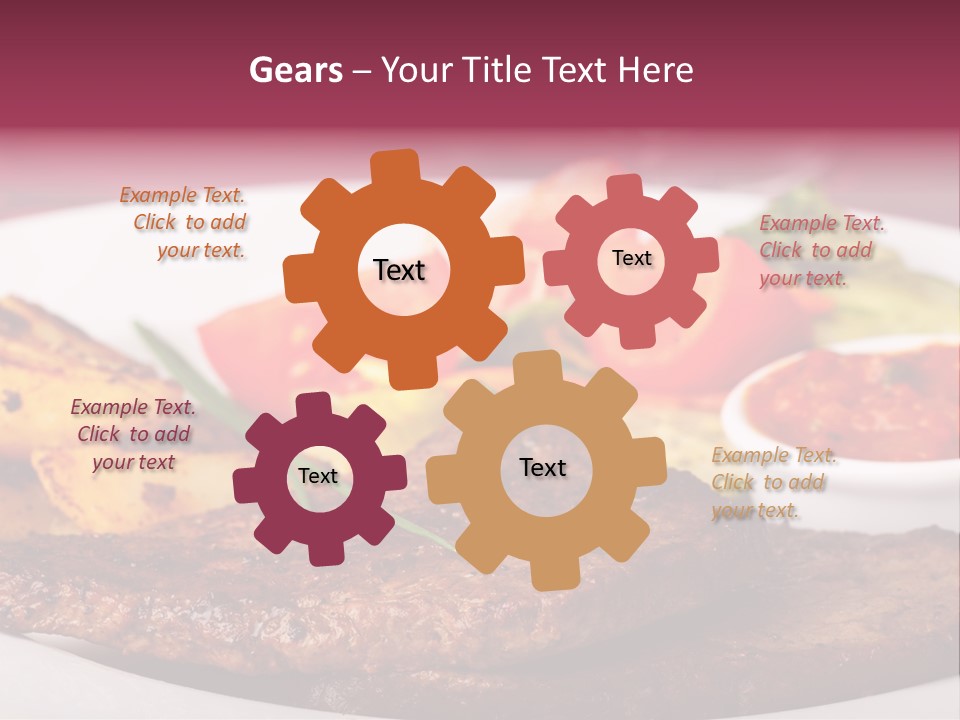 Dining Ketchup Plate PowerPoint Template