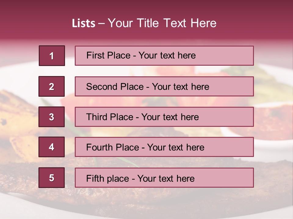 Dining Ketchup Plate PowerPoint Template
