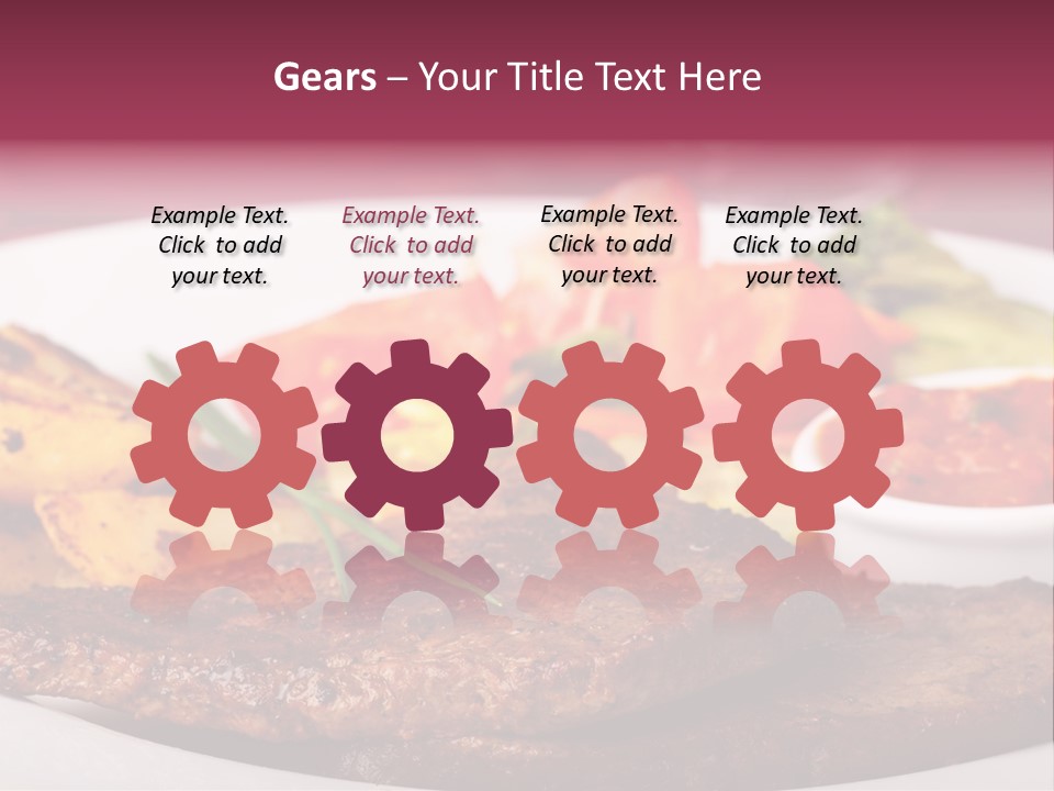 Dining Ketchup Plate PowerPoint Template