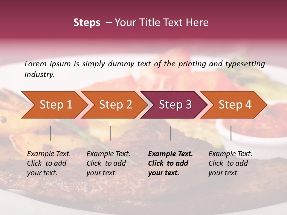 Dining Ketchup Plate PowerPoint Template