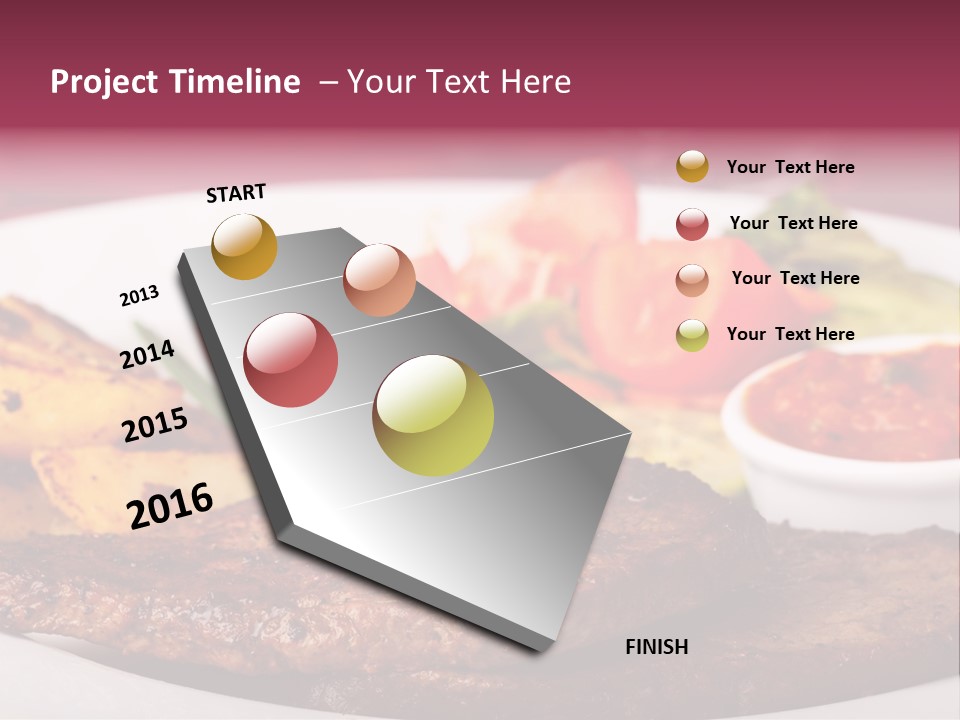 Dining Ketchup Plate PowerPoint Template