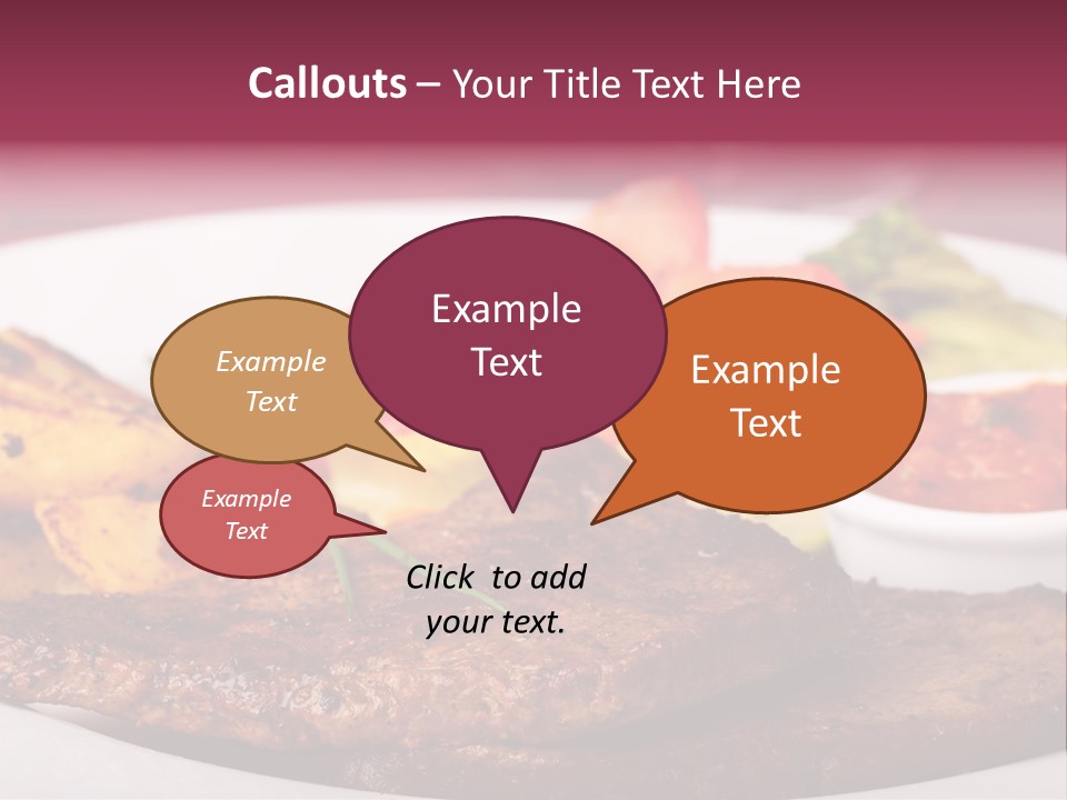 Dining Ketchup Plate PowerPoint Template
