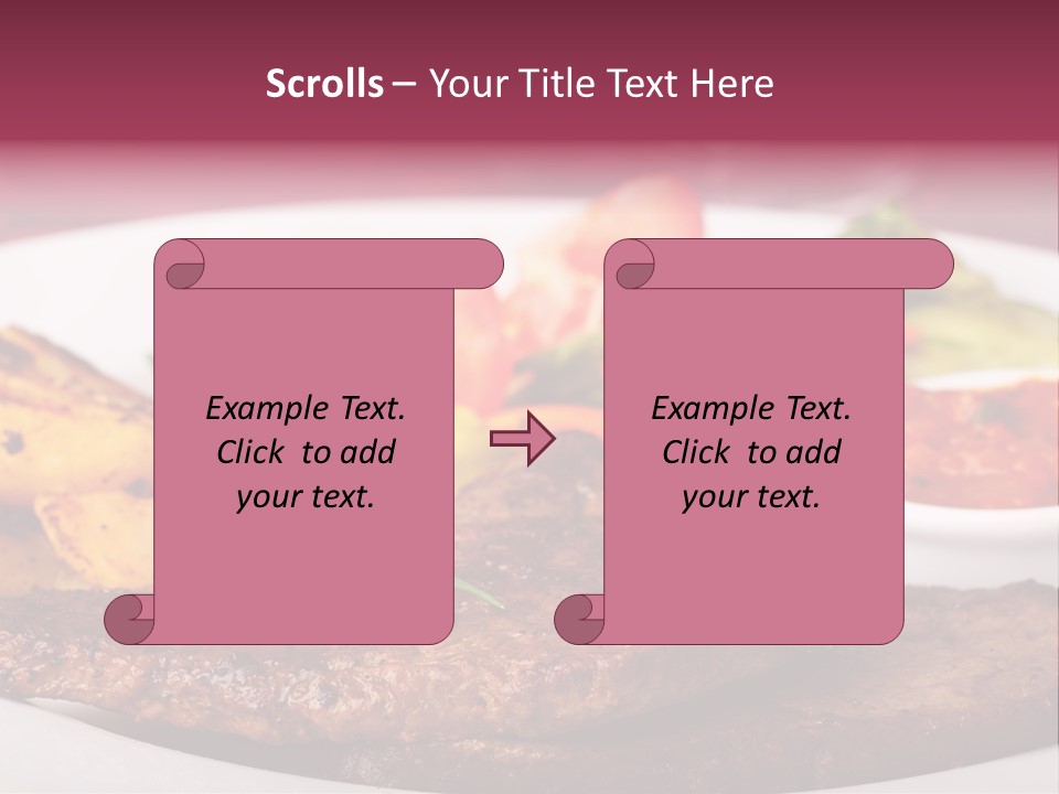 Dining Ketchup Plate PowerPoint Template