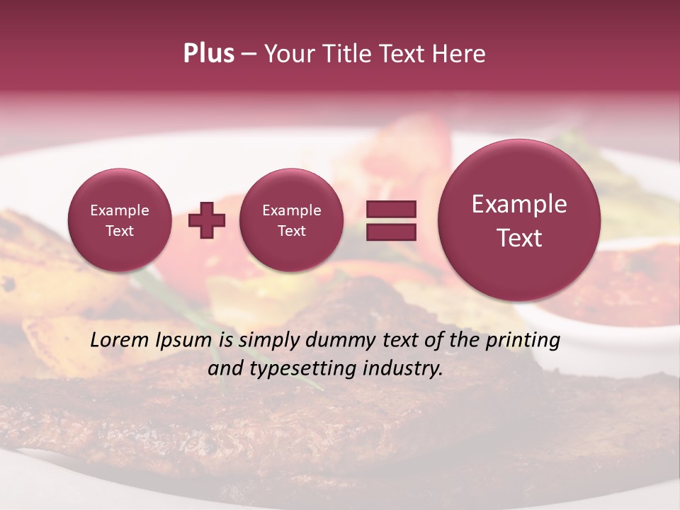 Dining Ketchup Plate PowerPoint Template