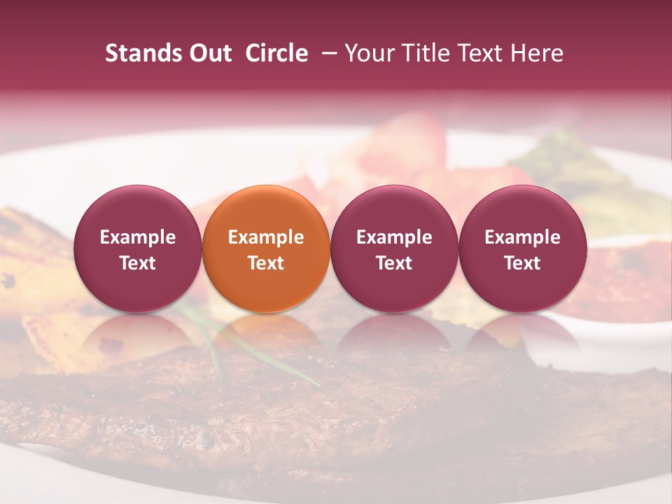 Dining Ketchup Plate PowerPoint Template