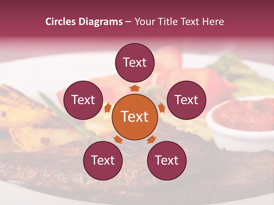 Dining Ketchup Plate PowerPoint Template