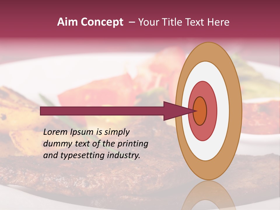 Dining Ketchup Plate PowerPoint Template