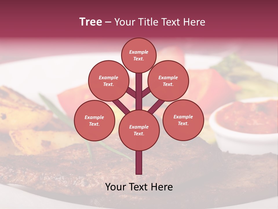 Dining Ketchup Plate PowerPoint Template