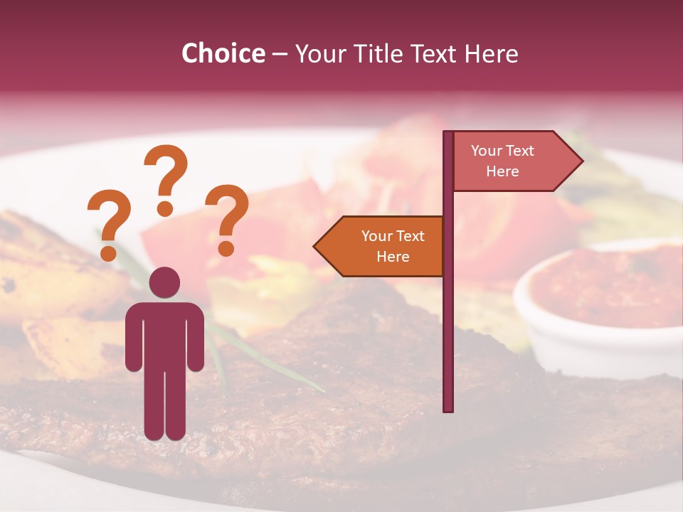 Dining Ketchup Plate PowerPoint Template