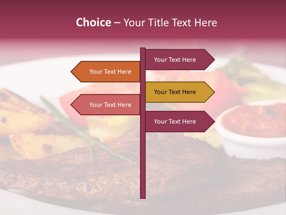 Dining Ketchup Plate PowerPoint Template