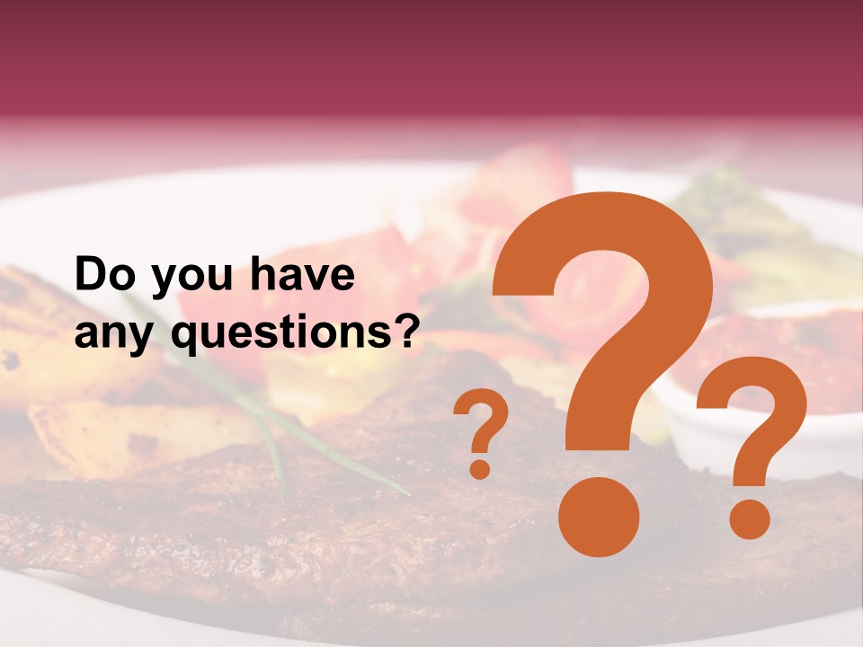 Dining Ketchup Plate PowerPoint Template