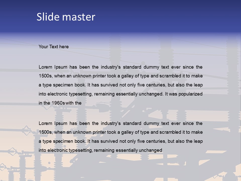 Wiring Blue Pollution PowerPoint Template