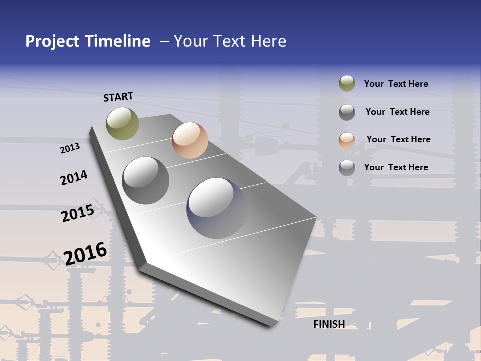 Wiring Blue Pollution PowerPoint Template