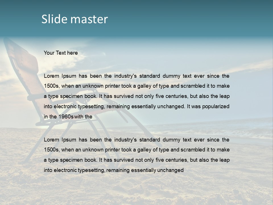 Chair Vacation Break PowerPoint Template