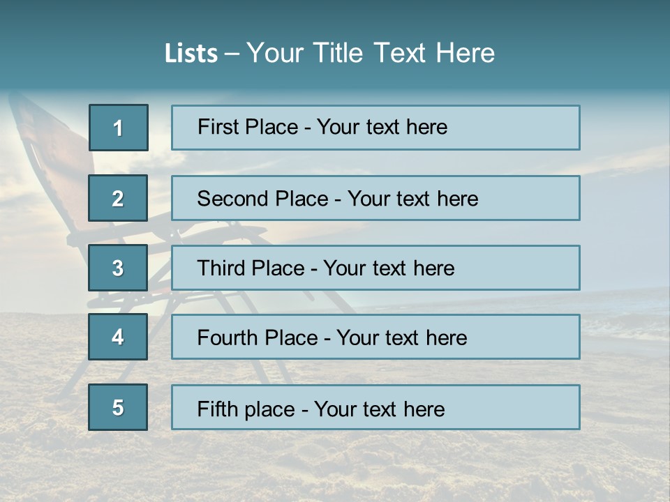 Chair Vacation Break PowerPoint Template