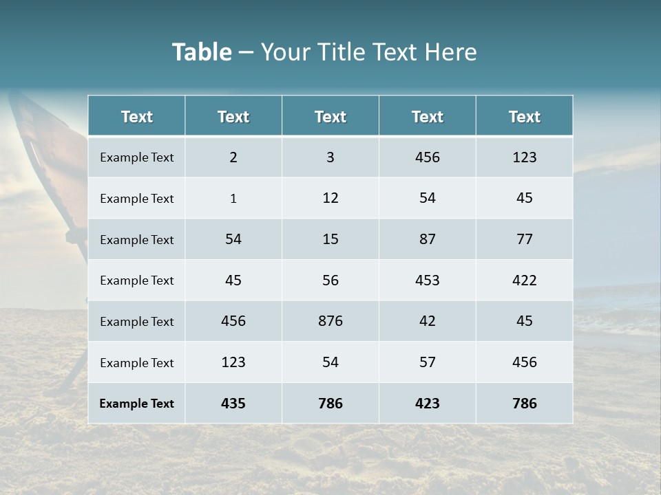 Chair Vacation Break PowerPoint Template