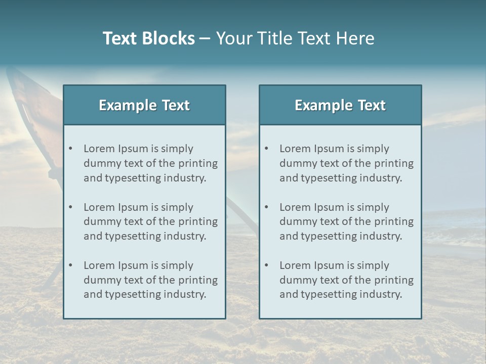 Chair Vacation Break PowerPoint Template