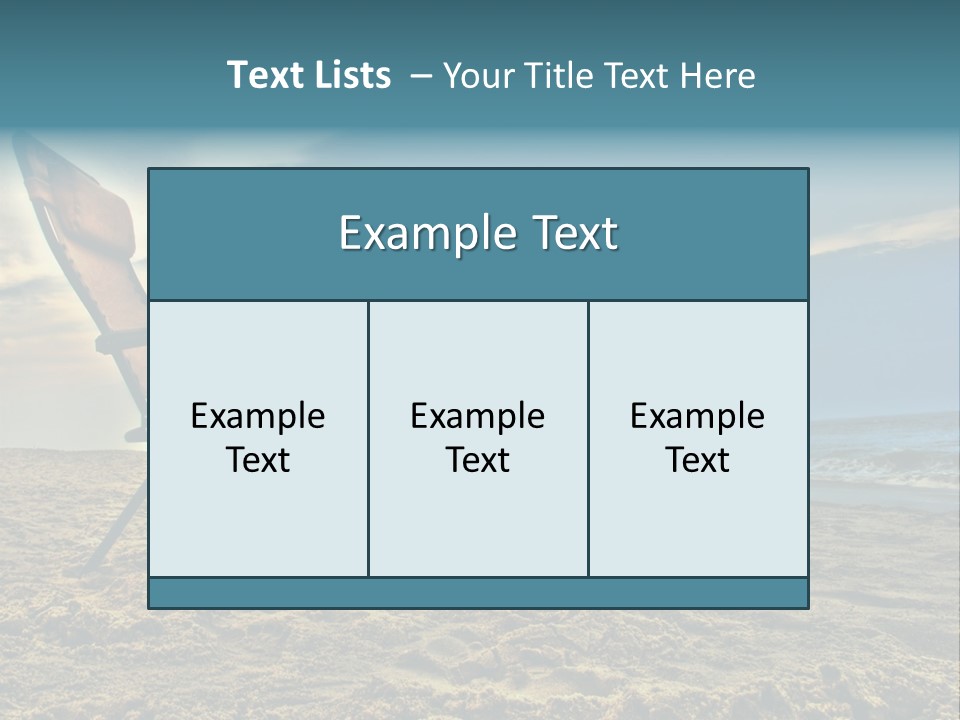 Chair Vacation Break PowerPoint Template