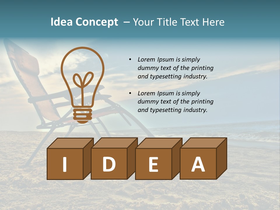 Chair Vacation Break PowerPoint Template