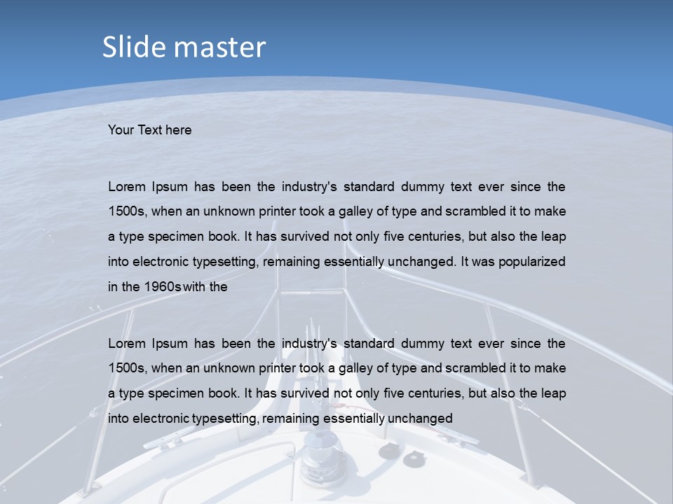 Yacht Marine Vacation PowerPoint Template