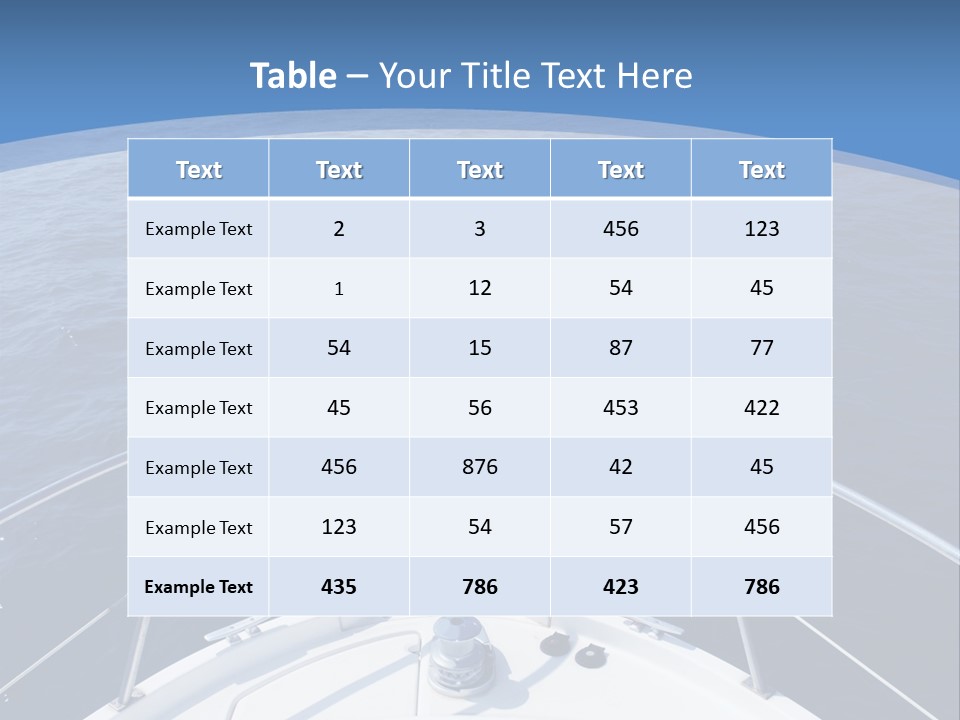 Yacht Marine Vacation PowerPoint Template