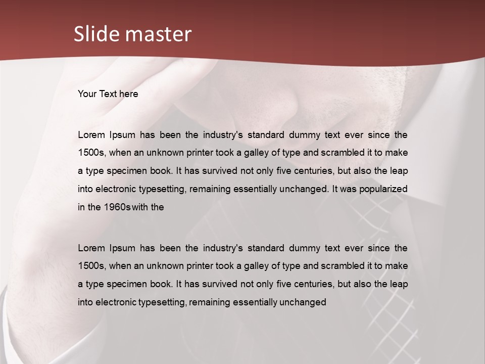 Unhappy Young Hand PowerPoint Template