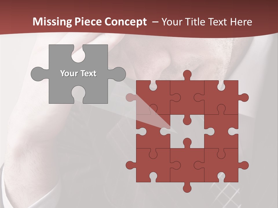 Unhappy Young Hand PowerPoint Template